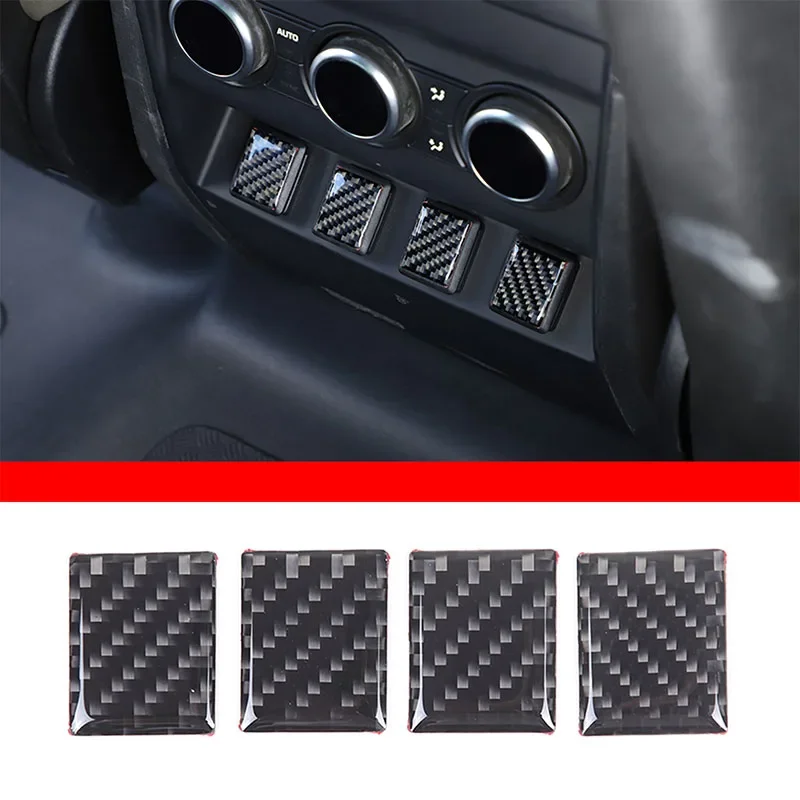 For Land Rover Defender 110 130 2020-2024 Car Rear Charging Port Cover Sticker Soft Carbon Fiber Interior Accessories