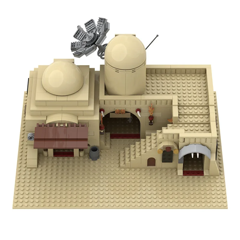 MOC-50144 StarW Seriers Desert Village Eisley-Cantina Tatooine Slums Home Architecture Building Block dla dziecka Gfit