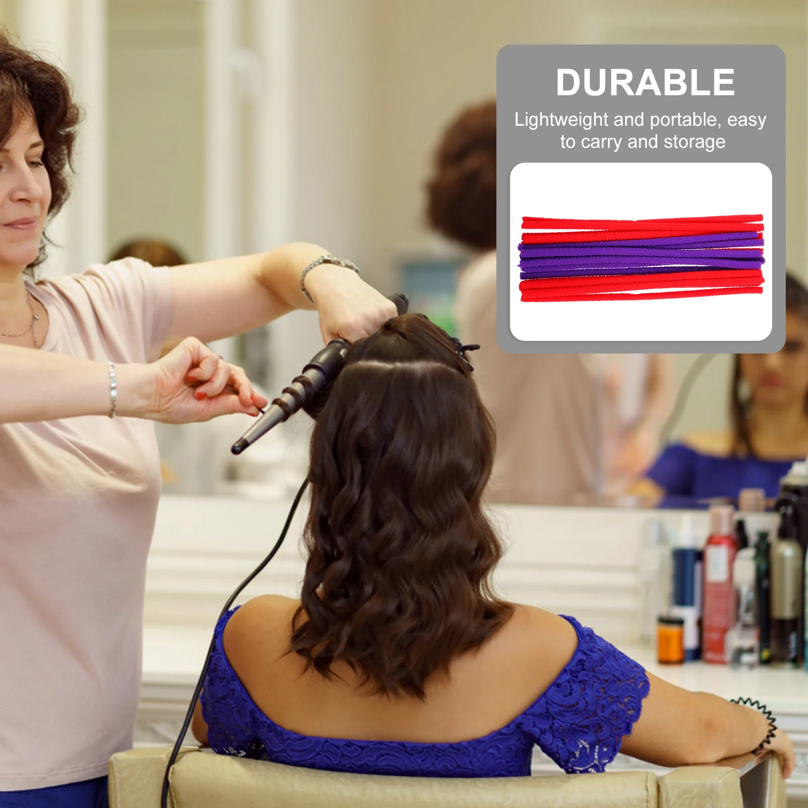 

90pcs Curling Perm Tool Wire Wrapped Non Hair Curling Rod Perm Rod Slip Durable Hair Roller For Hairstyles