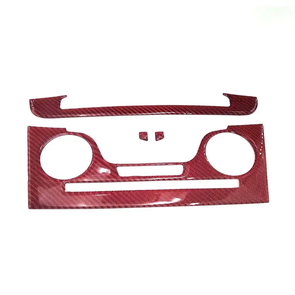 Red Carbon Fiber Center Console A/C Panel Cover Trim For Dodge Charger 2011-2014