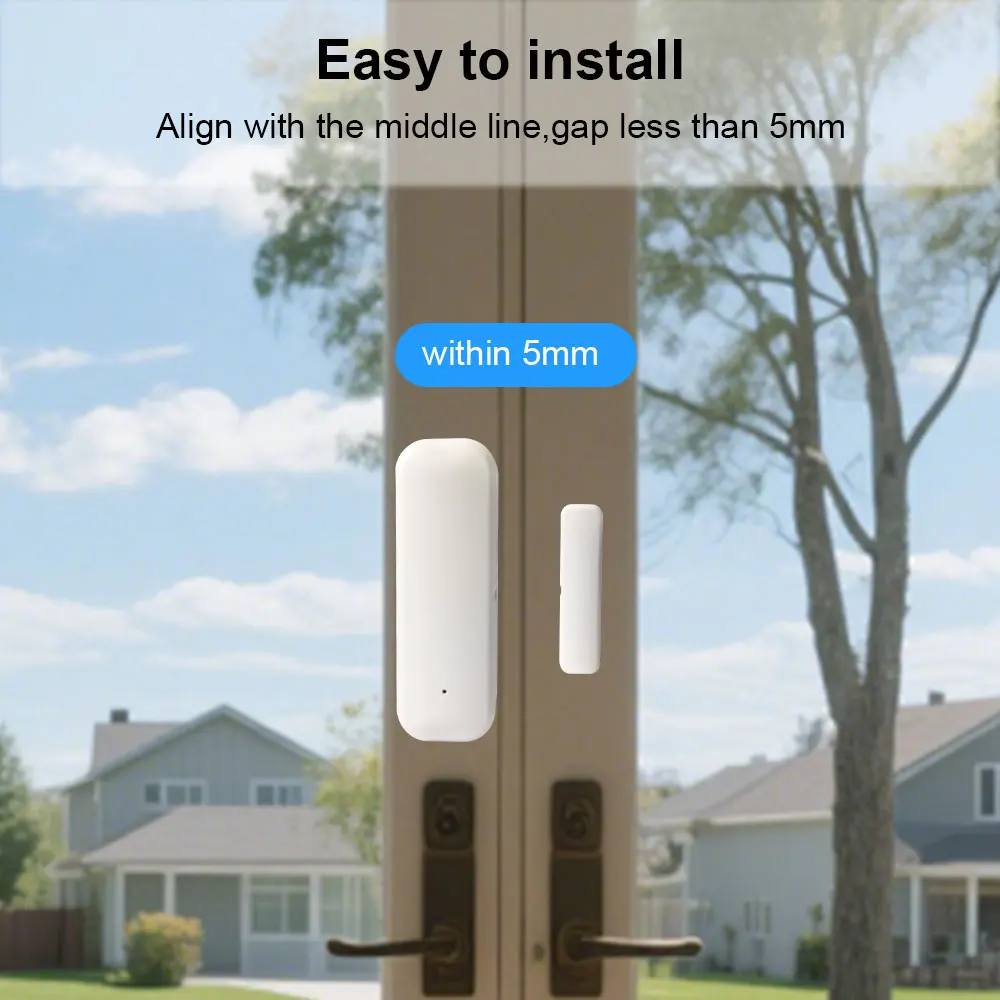 Ewelink Zigbee Door Sensor Wireless Magnetic Window Open Closed Alarm Detector Works With Zigbee2MQTT Alexa Google Need Gateway