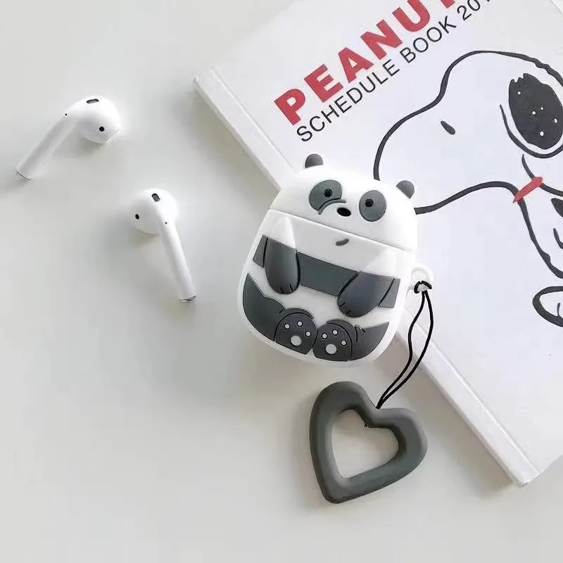 Disney Cute Cartoon Bear Panda AirPods Pro Protective Case Apple Airpods 1 2 Generation Wireless Bluetooth Headphone Case Soft