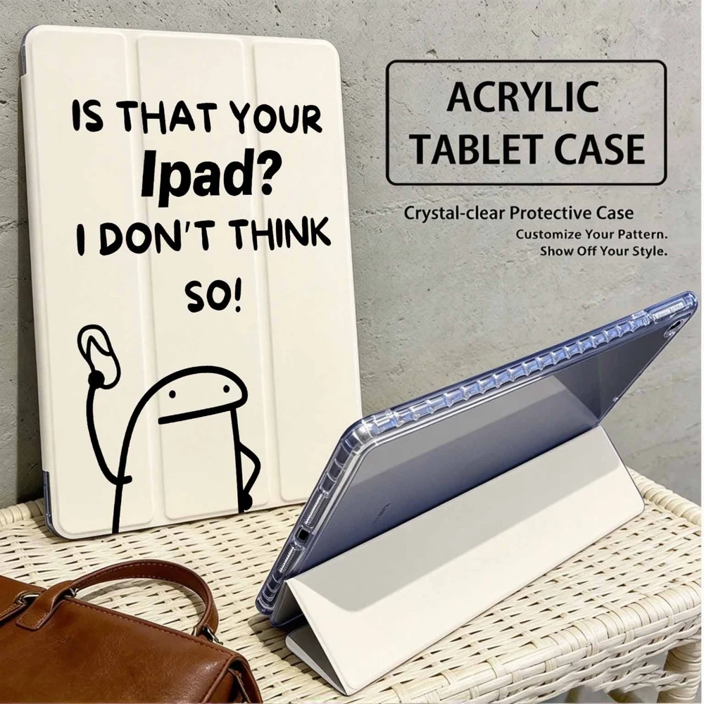 Funny Meme Doodle For iPad Pro 11 12.9 13 A16 M2 M4 M3 M5 9.7 10.2 5/6/7/8/9/10/11th Mini Air 3 4 5 6 Tablet Case