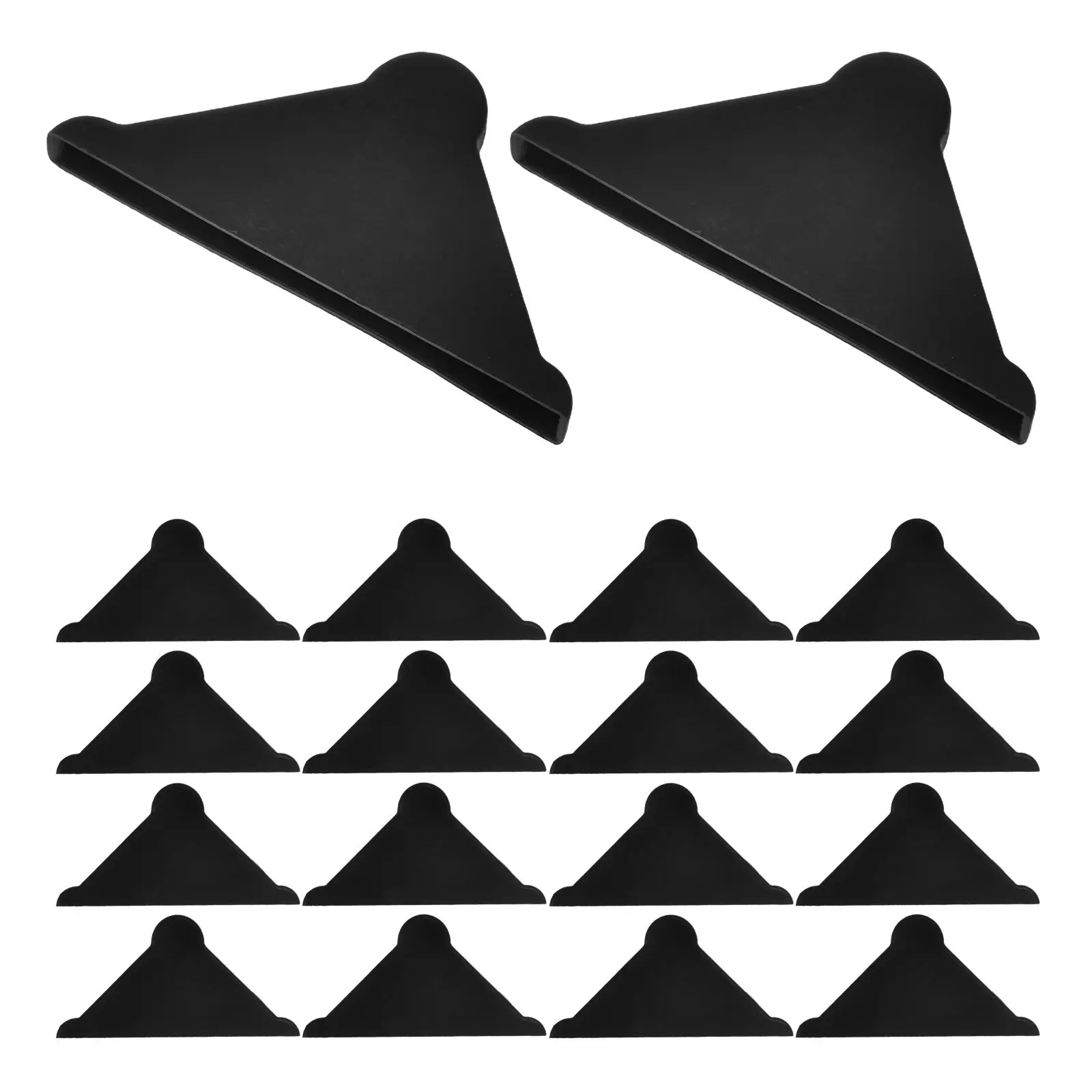 

100Pcs Glass Edge Protectors Triangle Plastic Corner Guards for Mirror Sheets Shelf Packaging Safety Bumper Plastic Corner Trim