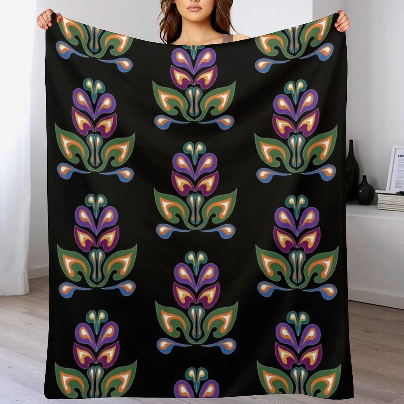 

Ojibwe Flowers Waabigwan WAWEZHI CANADA Throw Blanket for winter Tourist manga For Baby Blankets