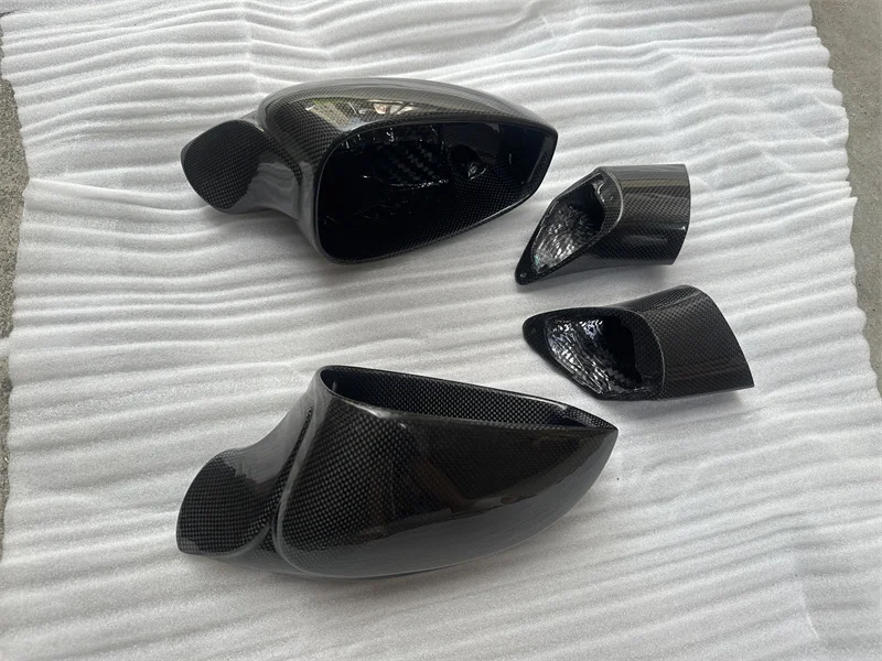 غطاء مرآة خارجي من ألياف الكربون (نسج عادي) لسيارة فيراري 458 عنكبوت إيطالي خاص