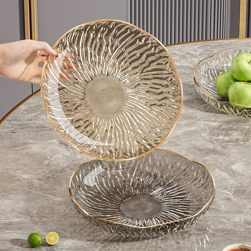 

Light Luxury High-end Fruit Plate, Household Food Grade Plastic Flower Shaped Nut Plate, Dining Table Snack Pastry Storage Plate