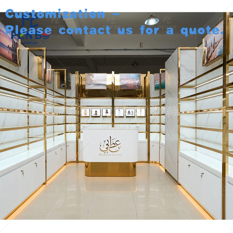 

custom.Commercial Furniture Perfume Store Retail Display Cabinets Furniture Showcase Custom White & Fixtures Perfume Sh