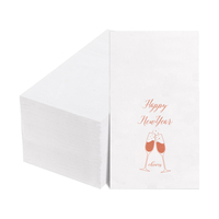 50Pcs  33x40CM  3-layer Gold foil napkin Disposable household napkins are convenient to carry when going out