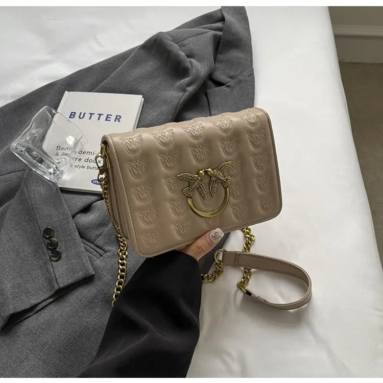 حقيبة مربعة صغيرة أنيقة 2025، محفظة أنيقة بحزام على شكل سلسلة، حقيبة كروس نسائية فاخرة للاستخدام اليومي والسهرات #2