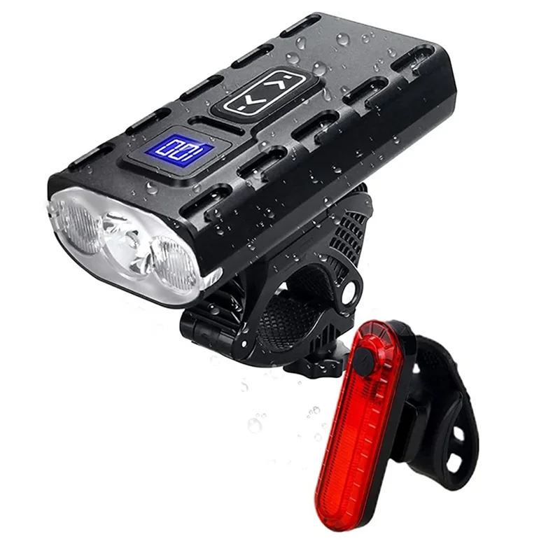 

Bike Lights for Night Riding Most Powerful Mountain Bike Light 8000 Rechargeable Bicycle Lights Front Rear Light