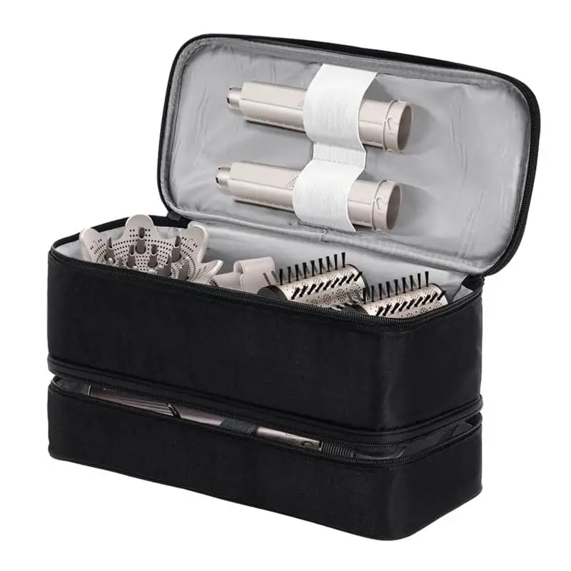 

Hair Iron Travel Case Hair Iron Double-Layer Organizer Travel Bag Waterproof Organizer For Hair Dryer Curling Iron Iron Brush