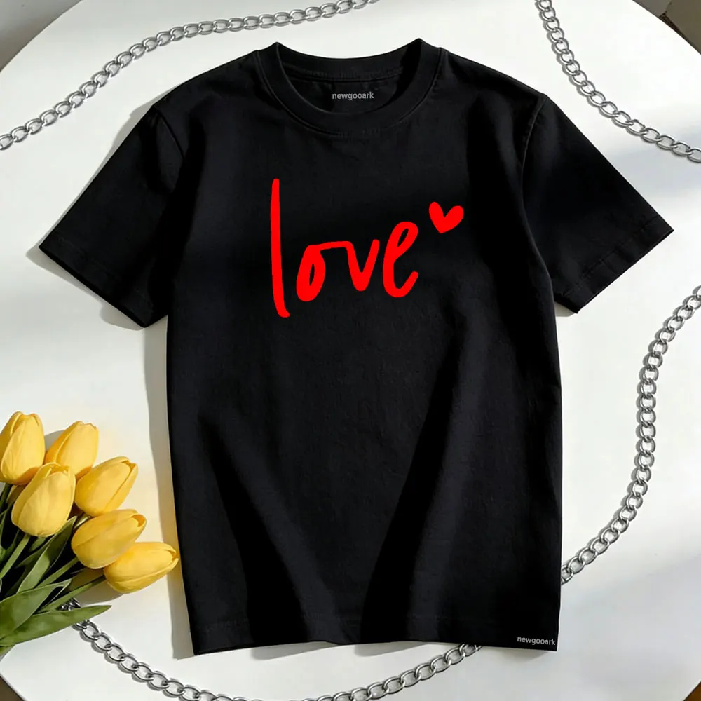 الحب هايت عيد الحب زوجين تي شيرت امرأة رجل عادية القطن الجرافيك تي شيرت س الرقبة قميص للجنسين الكبار قصيرة الأكمام