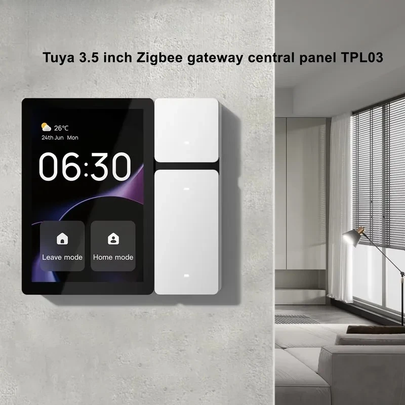 2026 3.5-inch switch panel for Zigbee/WiFi home automation smart control, built-in Alexa voice control 10A