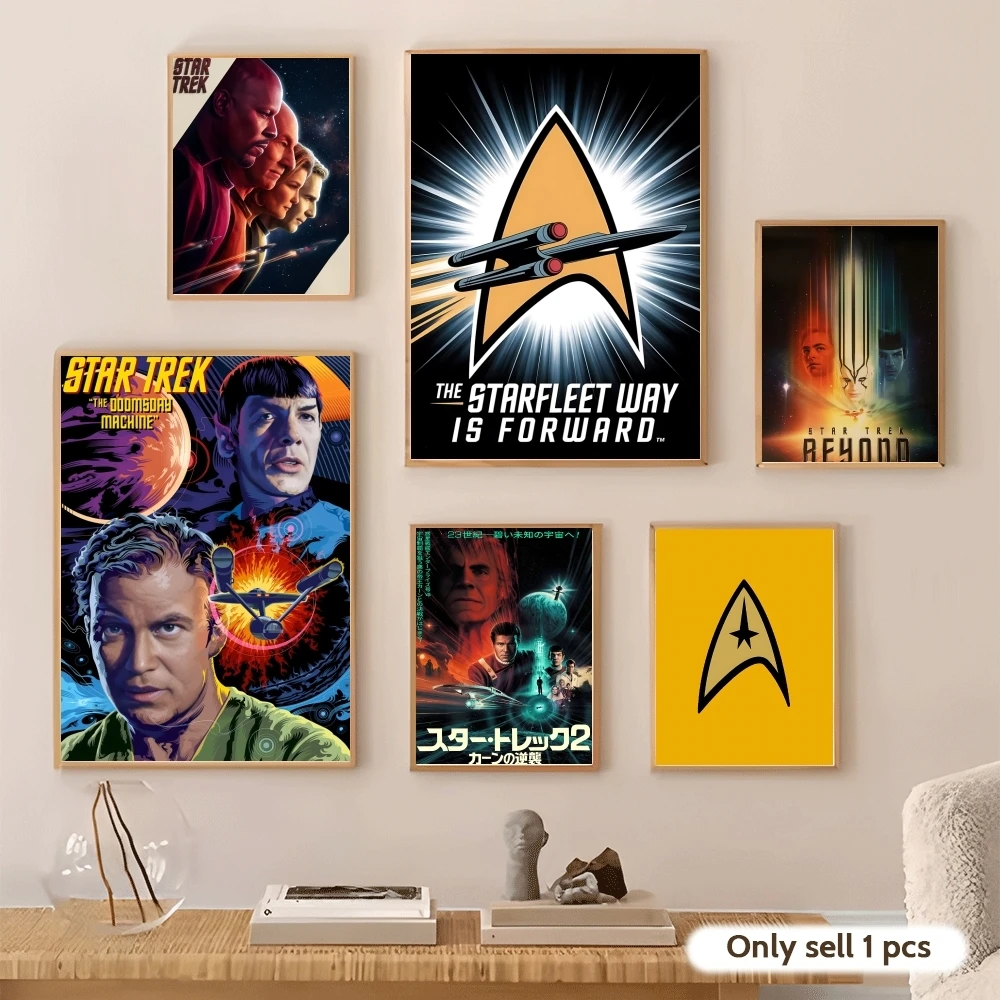 S-Star Trek  Movie Poster Decorative Wall Art Stickers Mural Photo Print for Home Living Room Hallway Decor