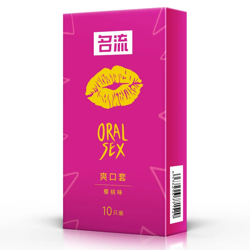 Cherry Flavor Oral Condom Sex Toys For Female 10 PCS Natural Latex Ultra Thin Smooth Condom Contraception Penis Sleeve Sex Shop