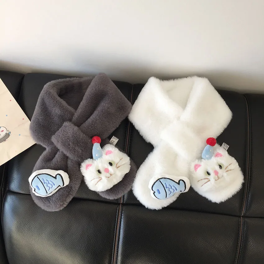 Children's Cute Top Hat Penguin Plush Cross Scarf Autumn and Winter New Style Windproof and Warm Scarf for Boys and Girls Baby