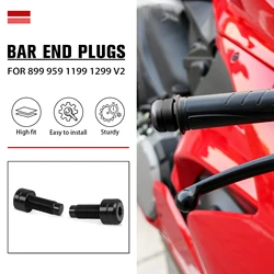Bar End Cap For DUCATI 899 959 1199 /1299/S/R V2 PANIGALE Panigale Handle Bar Grips Cap End Plugs Handlebar End Weight Slider