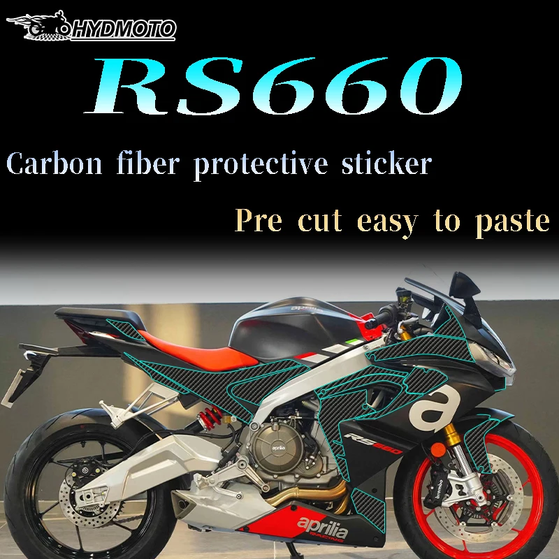 

Motorcycle Stickers For Aprilia RS660 RS 660 2021 Carbon Fairing Sticker ccessories carbon fiber Protector Sticker Retrofitting