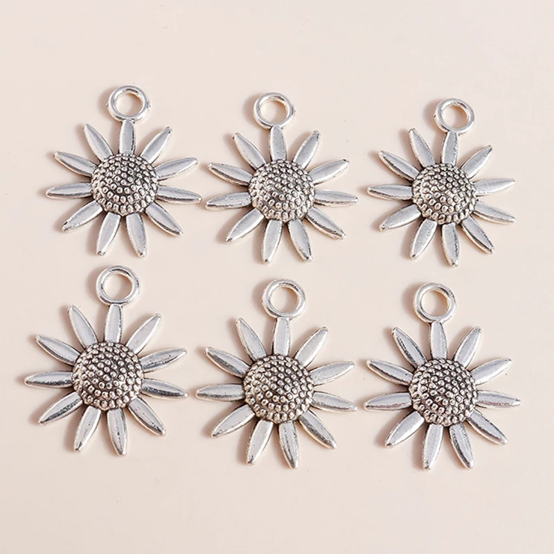 20 Stück niedliche Anhänger aus Legierung in Form von Pflanzen, Blumen, Bäumen und Blättern für die Schmuckherstellung, Ohrringe, Anhänger, Halsketten, Armbänder, DIY-Bastelzubehör – Detail 40