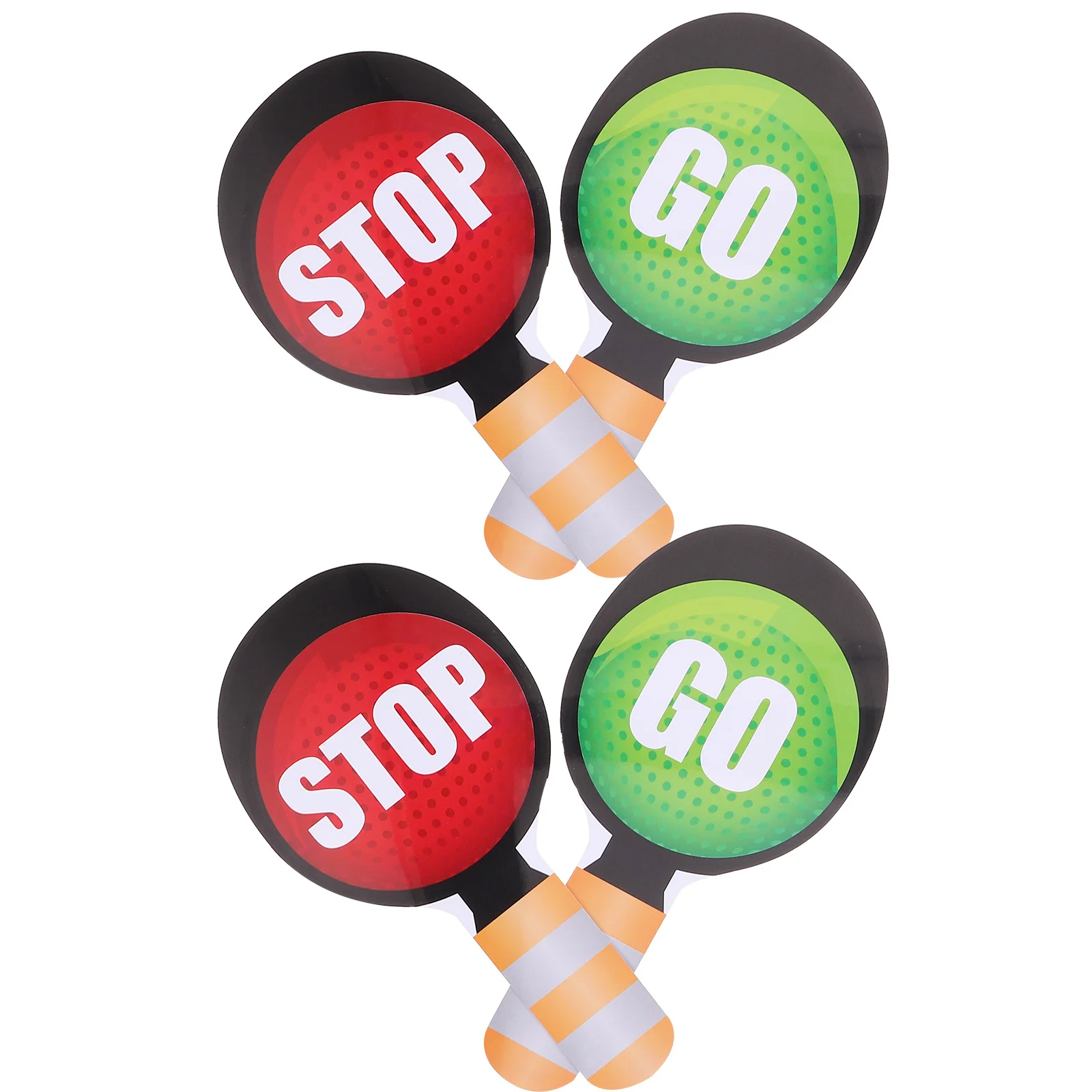 

4Pcs Road Safety Signs Set Double-Sided Red Green Stop Light Handheld Classroom Signals for Children Traffic Rules