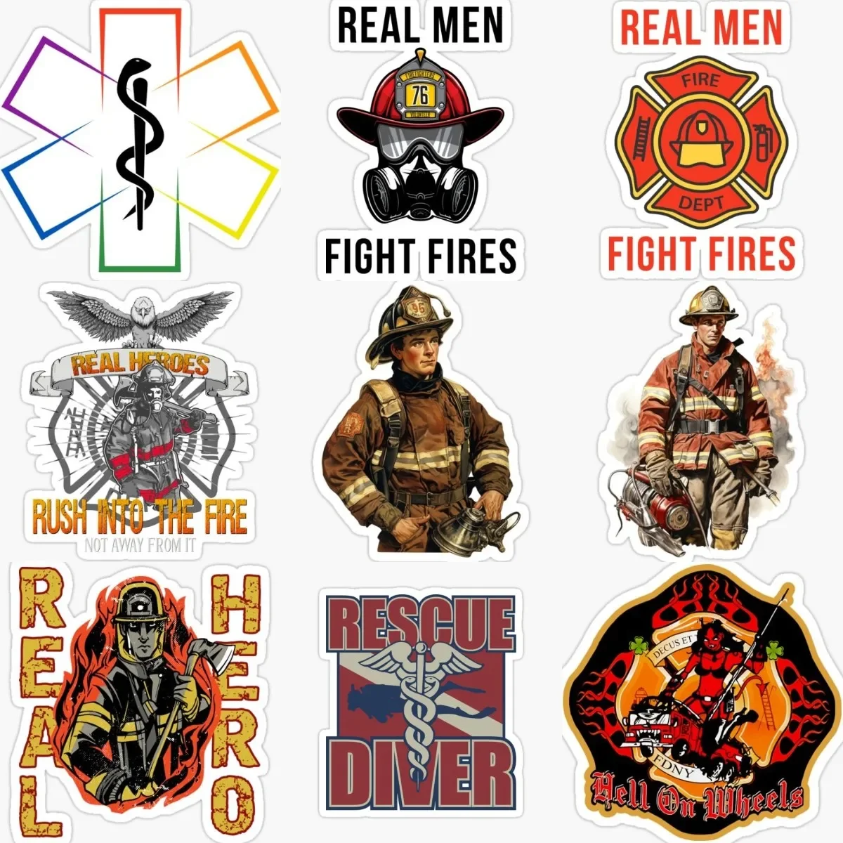 

EMT EMS Firefighter Fire Creative PVC Sticker for Decorate Car Window Van Truck Motorcycle Off-road Wall Helmet Camper Fridge