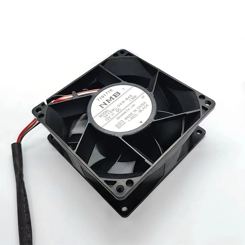 Original large volume inverter fan 3615RL-04W-B46 12V 1.5A 9238 9cm 4-wire PWM IP68 waterproof cooling fan