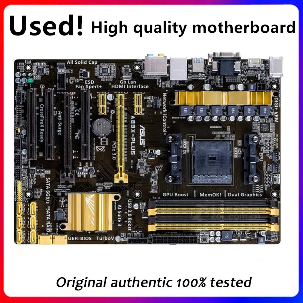 For ASUS A88X-PLUS Motherboard Socket FM2 FM2+ DDR3  For AMD A88X PLUS Original Desktop Mainboard SATA III Used Mainboard