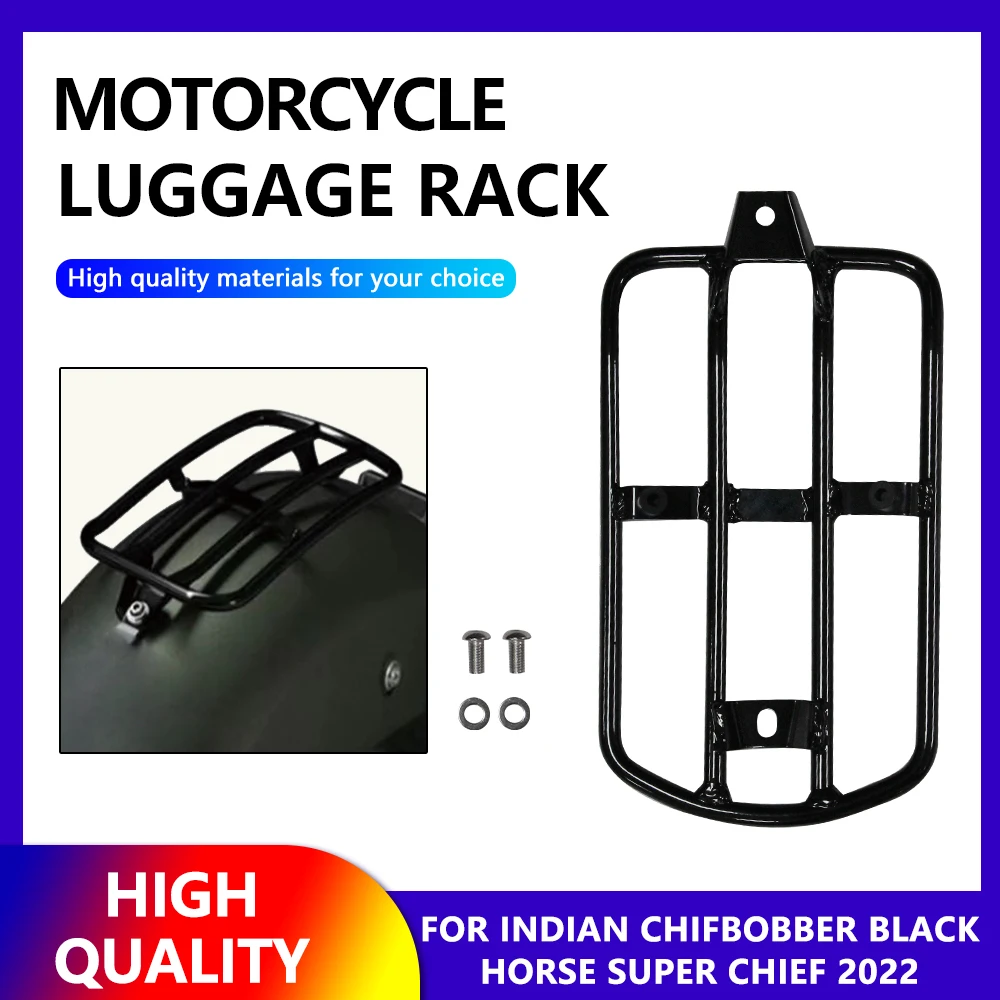 Motorcycle Luggage Rack New for Indian Chief Chifbobber Dark Horse Super Chief 2022 Rear Fender Solo Rack Black Accessories