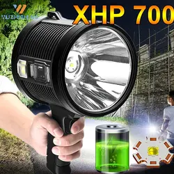 XP70 High Power Rechargeable Led Flashlight Searchlight Powerful Torch Spotlight Portable Lighting with 9000mAh Lithium Battery