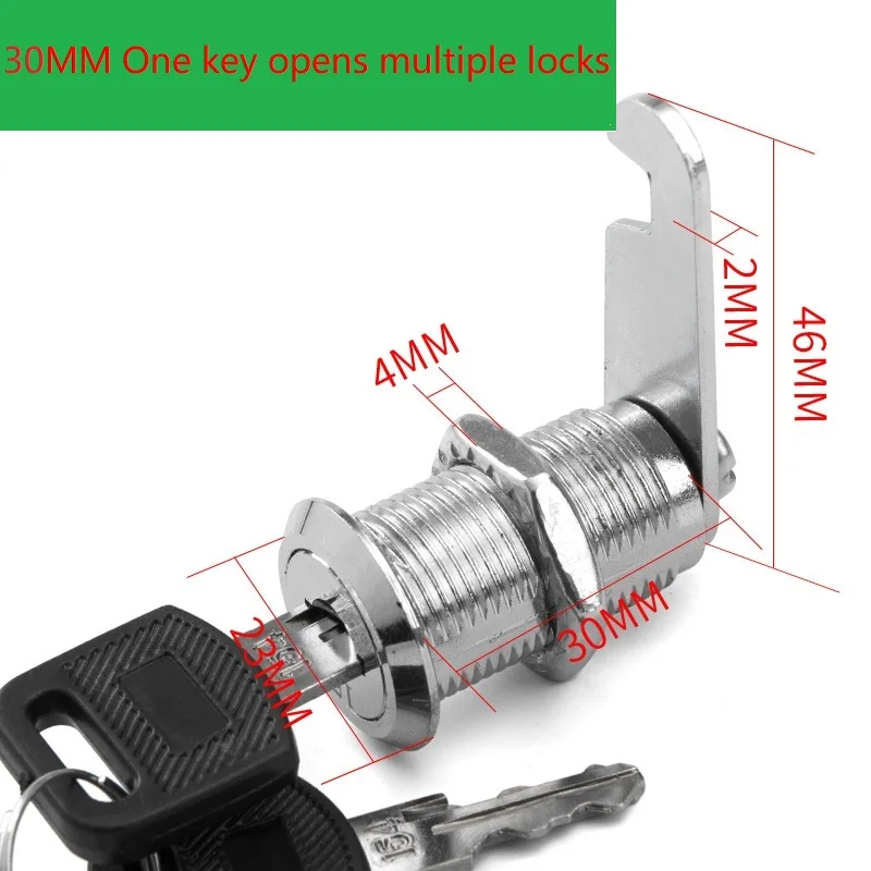 Serrature per armadietti per File/merci/cassetti con serratura a 2 chiavi serratura per armadietto per porte Hardware per mobili per serrature a camma per cassetta delle lettere della scrivania dell'ufficio