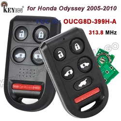 KEYECU 313.8MHz OUCG8D-399H-A Remote Key Fob 5 / 6 Buttons for Honda Odyssey 2005 2006 2007 2008 2009 2010