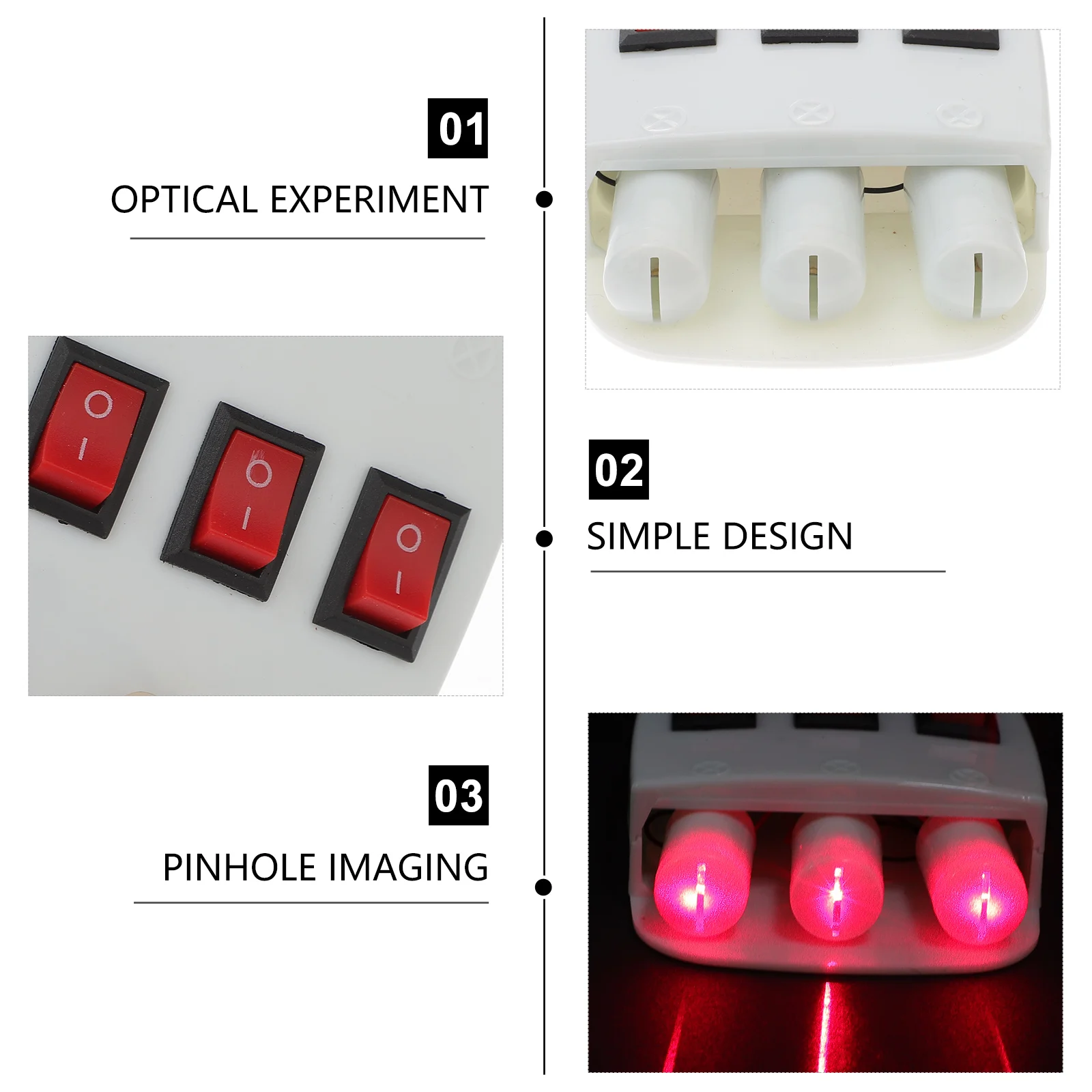 

1 pc Three-line Light Source Optics Experiment Equipment Teaching Instruments Plastic Lab Physical Study Reflection