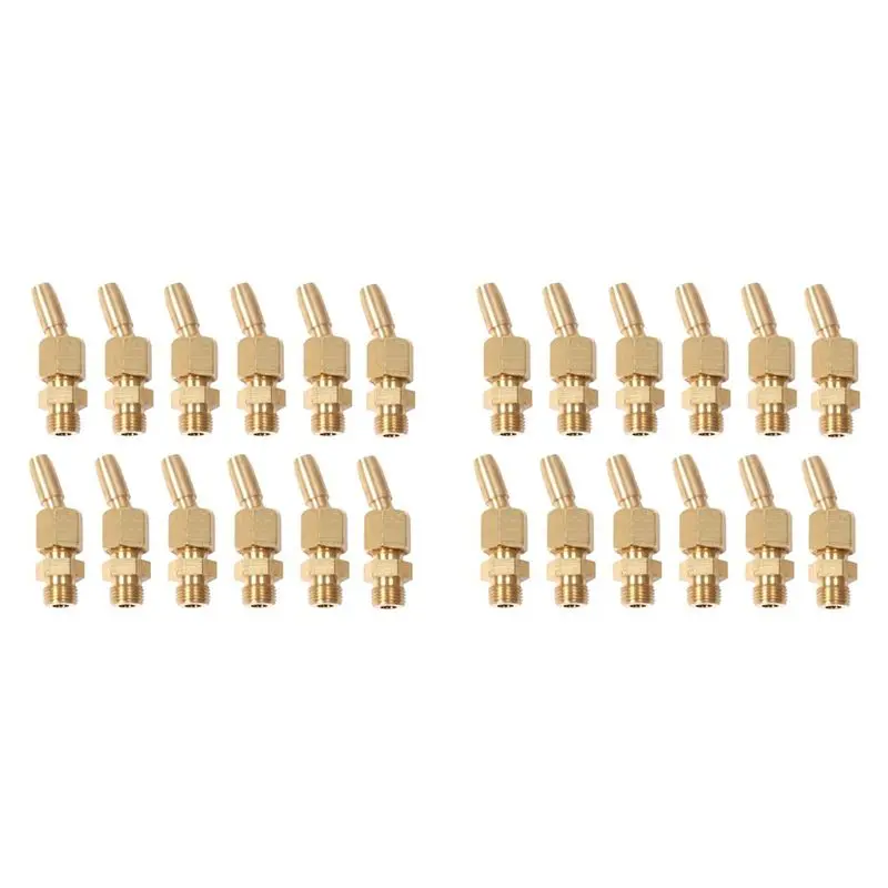 AB66-24Pcs 1/8Inch Brass Gushing Sprays Water Fountain Nozzles Universal Water Curtain Nozzle Landscape Fountain Decoration