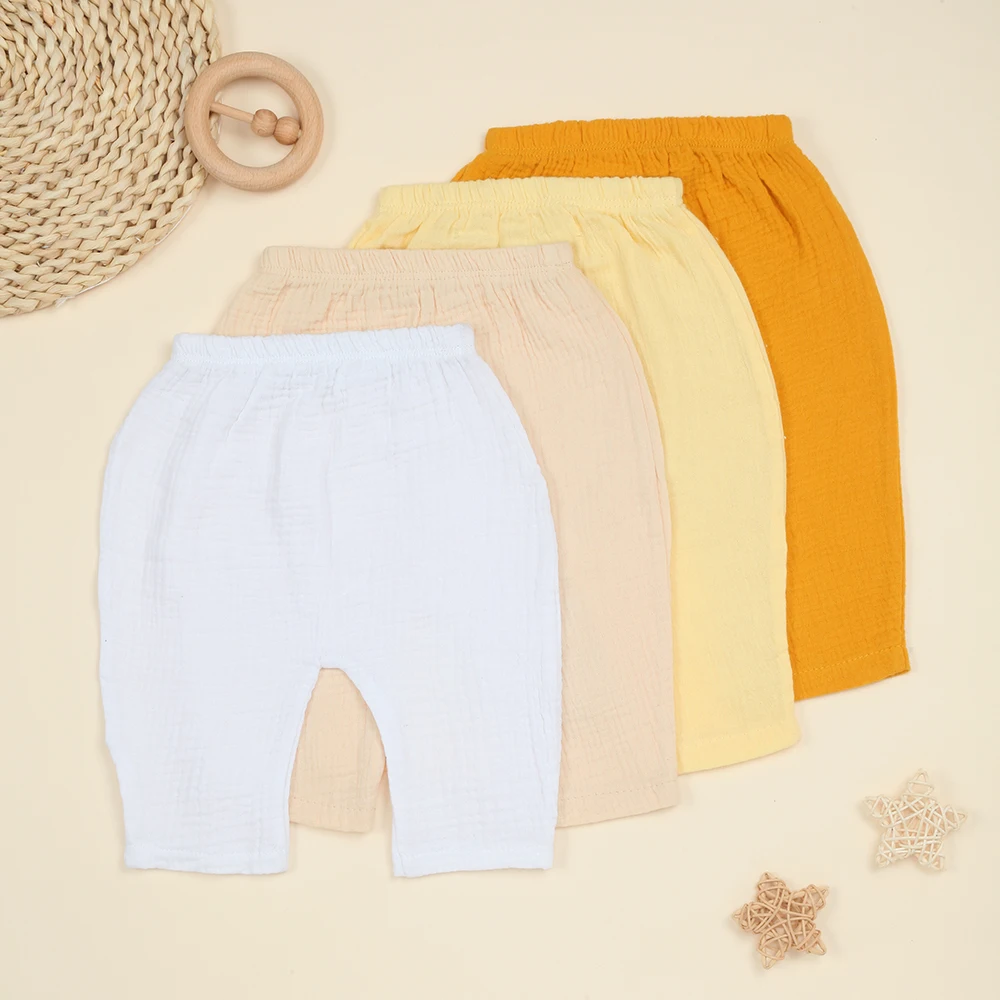 

Комплект из 4 детских штанов, весенне-летние базовые хлопковые леггинсы для мальчиков, удобные и повседневные, брюки на резинке