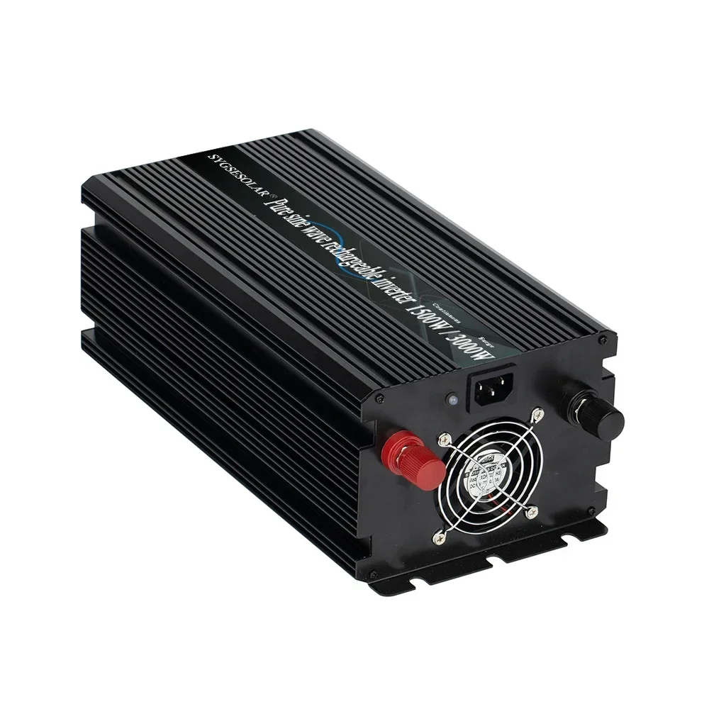 SUYEEGO 12v 120v 1500w pure sine wave digital display UPS power inverter with battery charger