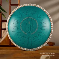 Hluru 15 Notes Electric Steel Tongue Drum 14 Inch 440 Hz 432 Hz Steel Tongue Drum 12 Inch 10 Notes Percussion Instrument