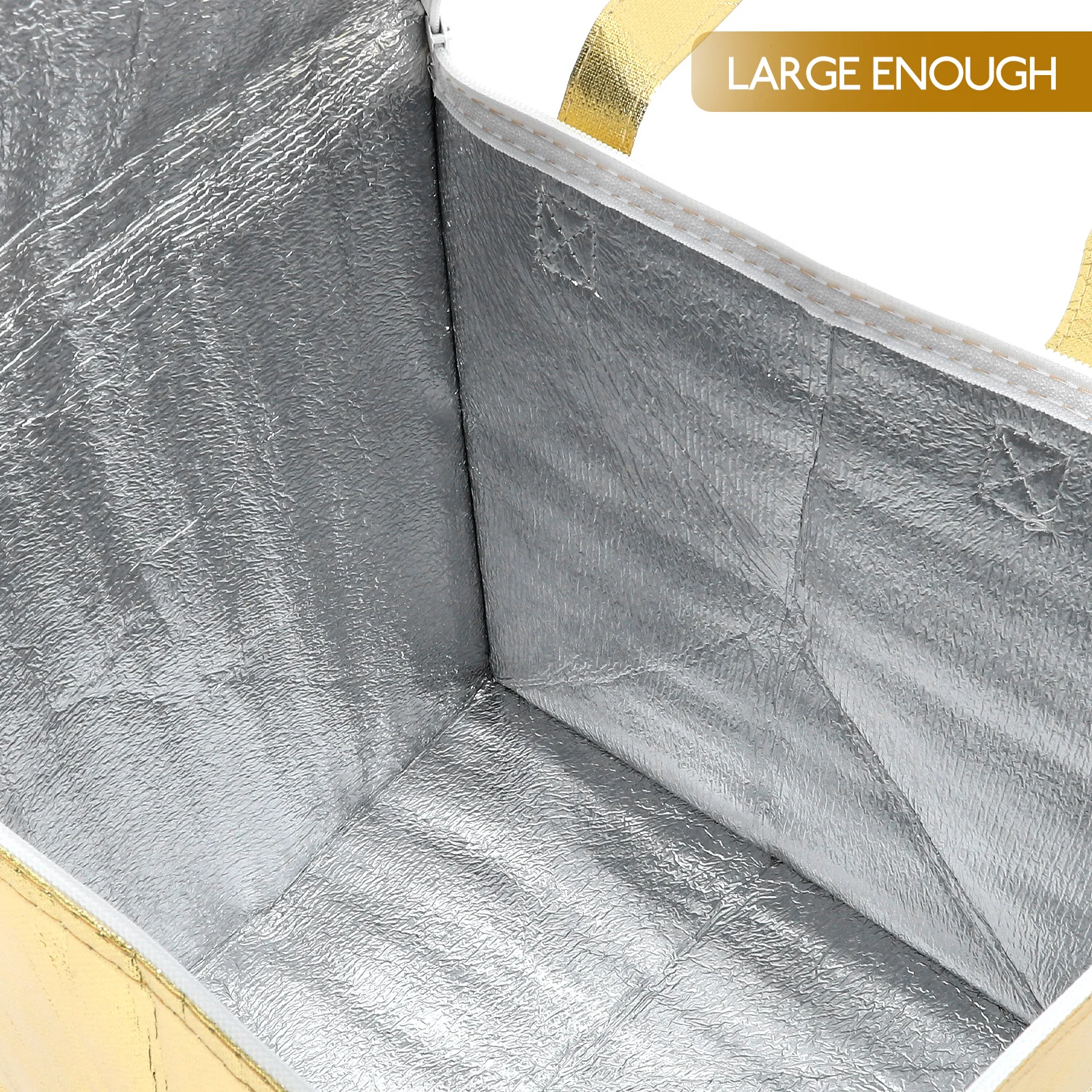 

Insulation Bags Ice Reusable Cooler Foldable Leak Proof Tote Freezer Carrier Lunch