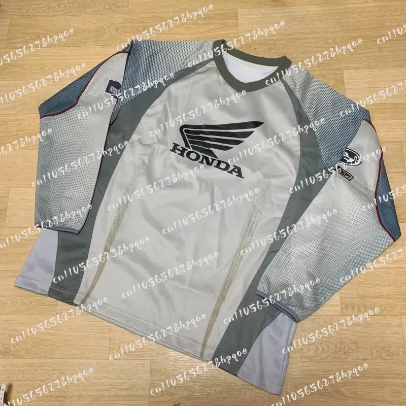 

Honda Retro Men's And Women's Fashion Casual Speed Conquer Motorcycle Racing 2026 Autumn/Winter Long Sleeve Outdoor Sports Shirt