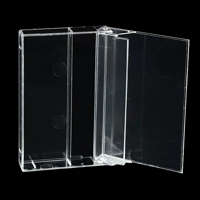 1Pc Portable Dustproof Box Empty Cassette Tape Transparent Plastic Storage Box Audio Magnetic Recording Blank Tape Case