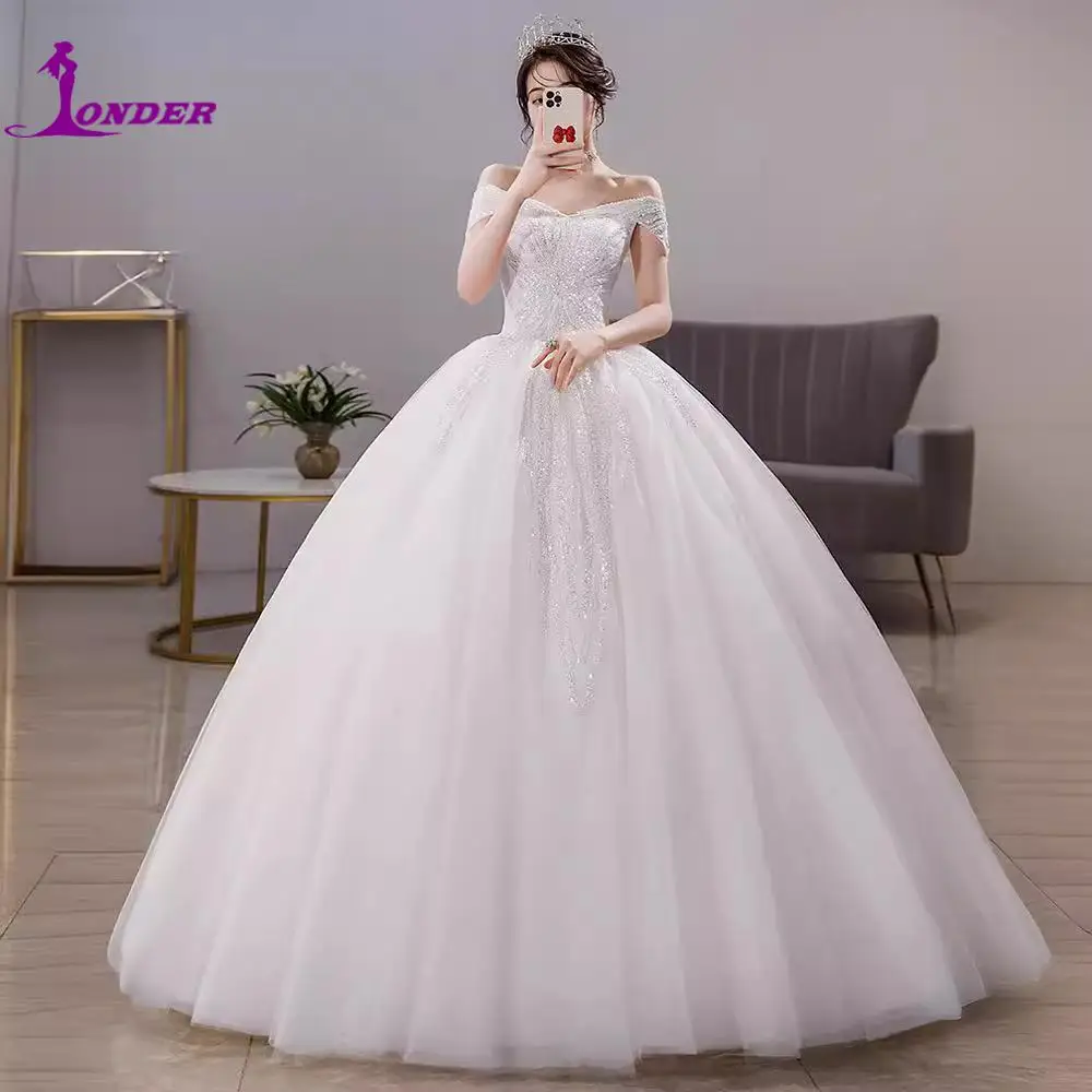 Sonder Fascinating Off The Shoulder Wedding Dresses Classic Strapless Vestidos De Noiva White Lace Bridal Dresses