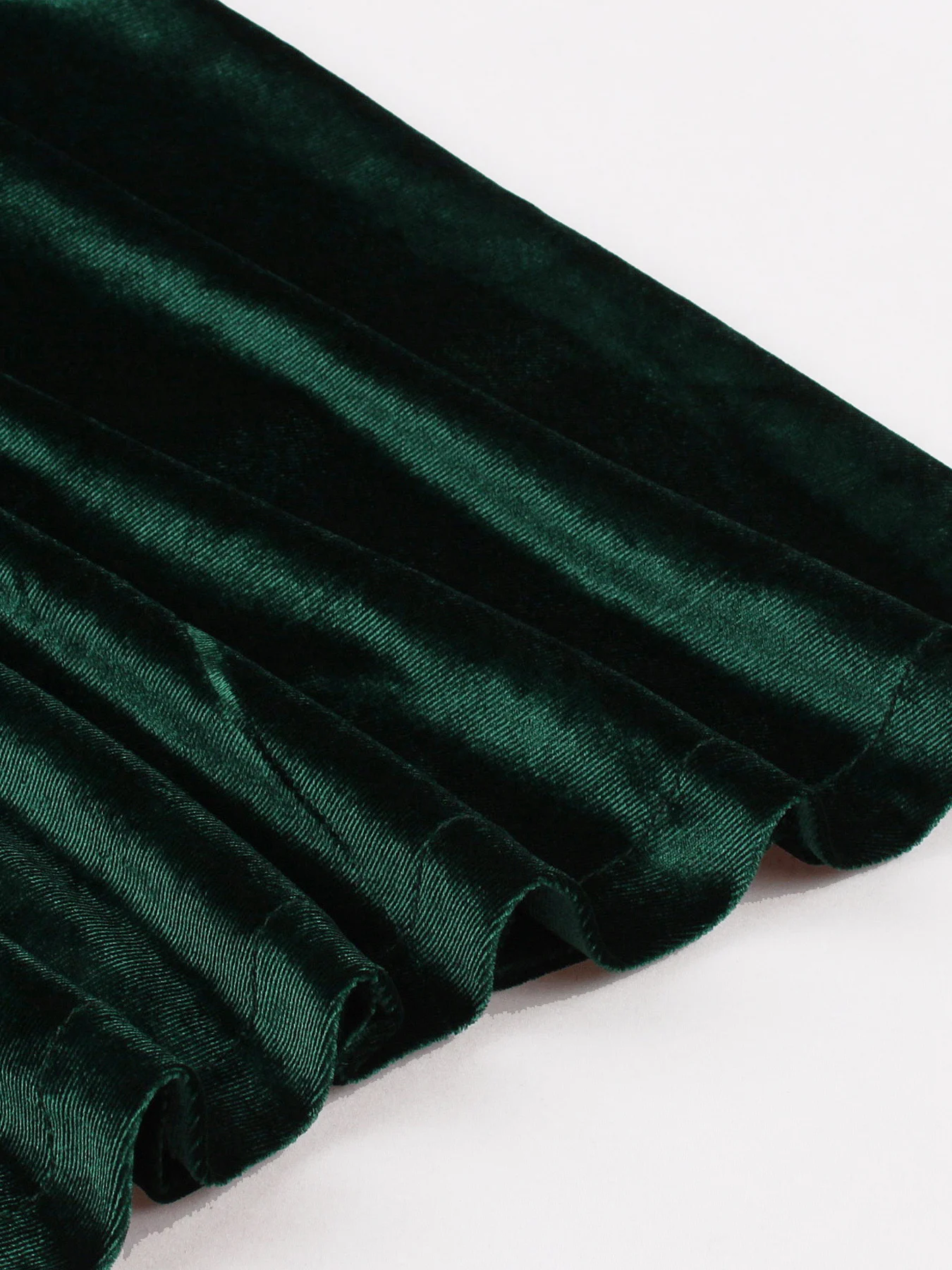 Tonval Velvet Winter Christmas Party Elegant Dresses Women Sweetheart Neck Butterfly Sleeve Green Solid Plain Vintage Dress