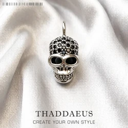 Pendant Skull Skeleton Brand New Fashion Jewelry Europe 925 Sterling Silver Accessories Gift For Women Rebel Men