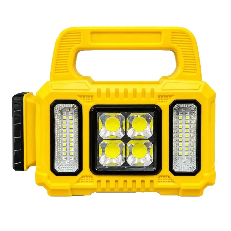 Solar Handheld COB Camping Light Protective Waterproof USB Rechargeable for Outdoor Camping Exploration Working Use