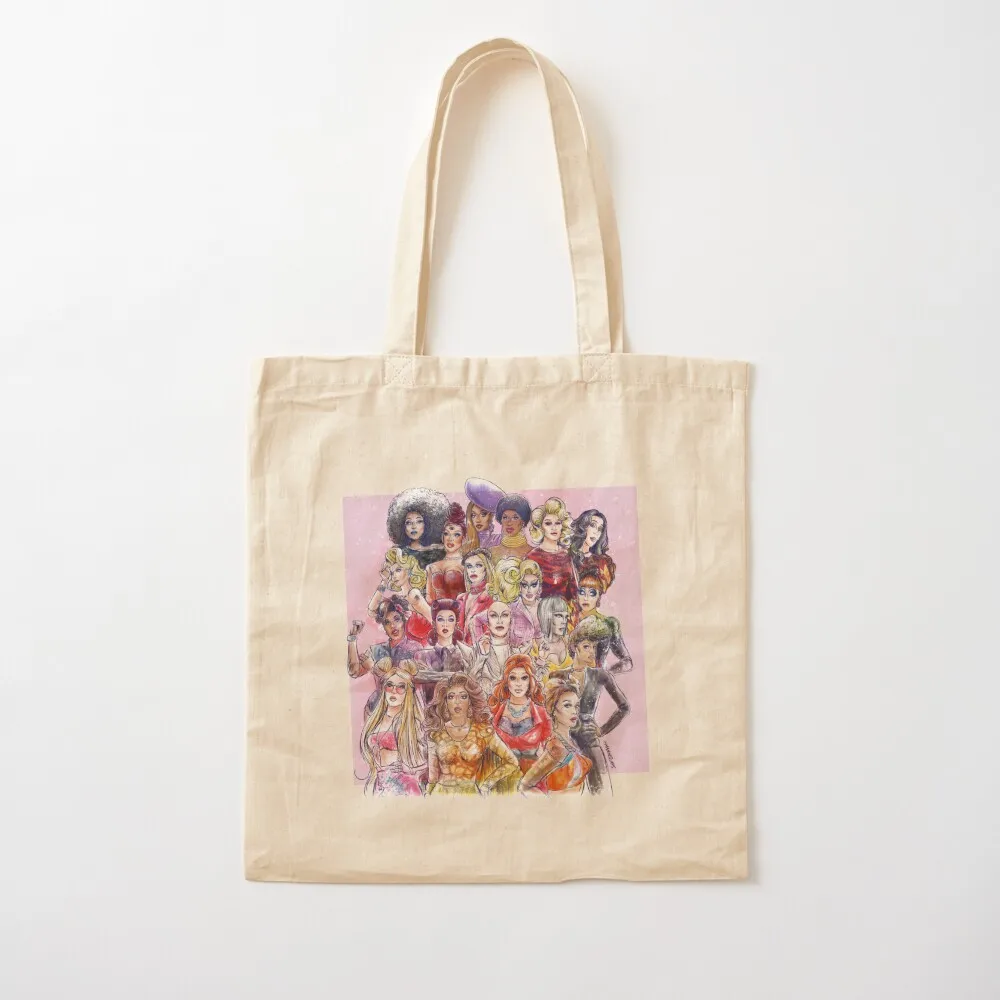 

RuPaul's Drag Race All Winners Tote Bag tote bag women Eco bag reusable grocery bags foldable reusable