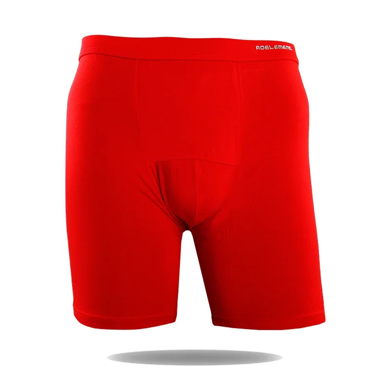 Herren Anti-Verschleiß-Sportunterhose mit Verlängerung, Fünf-Punkt-Hose, Modal-Boxershorts, Laufhose, Schnelltrocknende Boxershorts