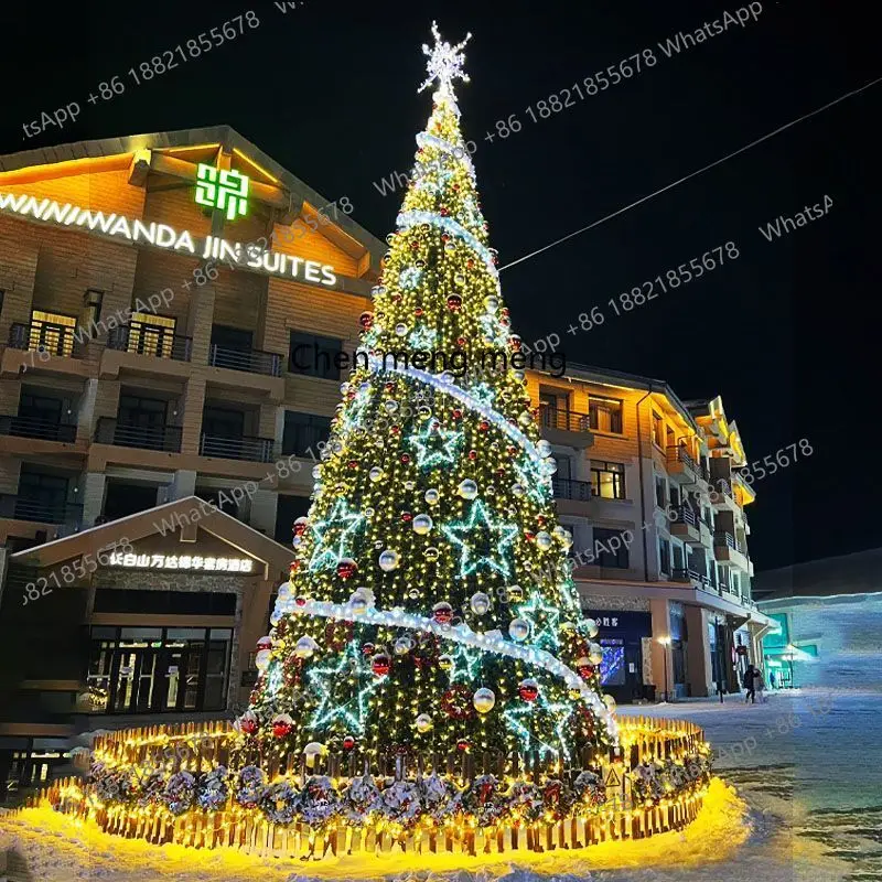 

Large Luxury Christmas Tree Set Outdoor Frame Glowing Hotel Christmas Decoration
