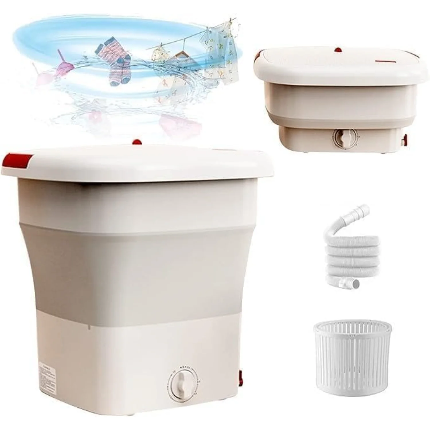 

12L upgraded large capacity foldable Washer, Washing, Portable washing machine,deep washing, dehydration,Quiet,-saving Suitabl