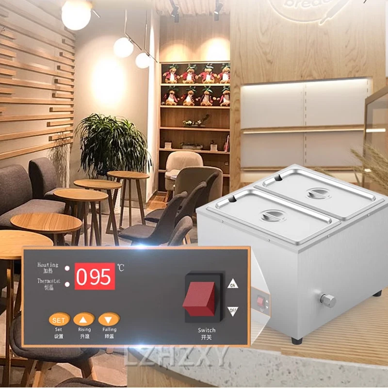 Elektrische Schokolade Käse Schmelzmaschine Heizung Kommerziellen Doppel Hot Pot Brunnen Kessel Tauch Zylinder Schmelzofen Pan Wärmer