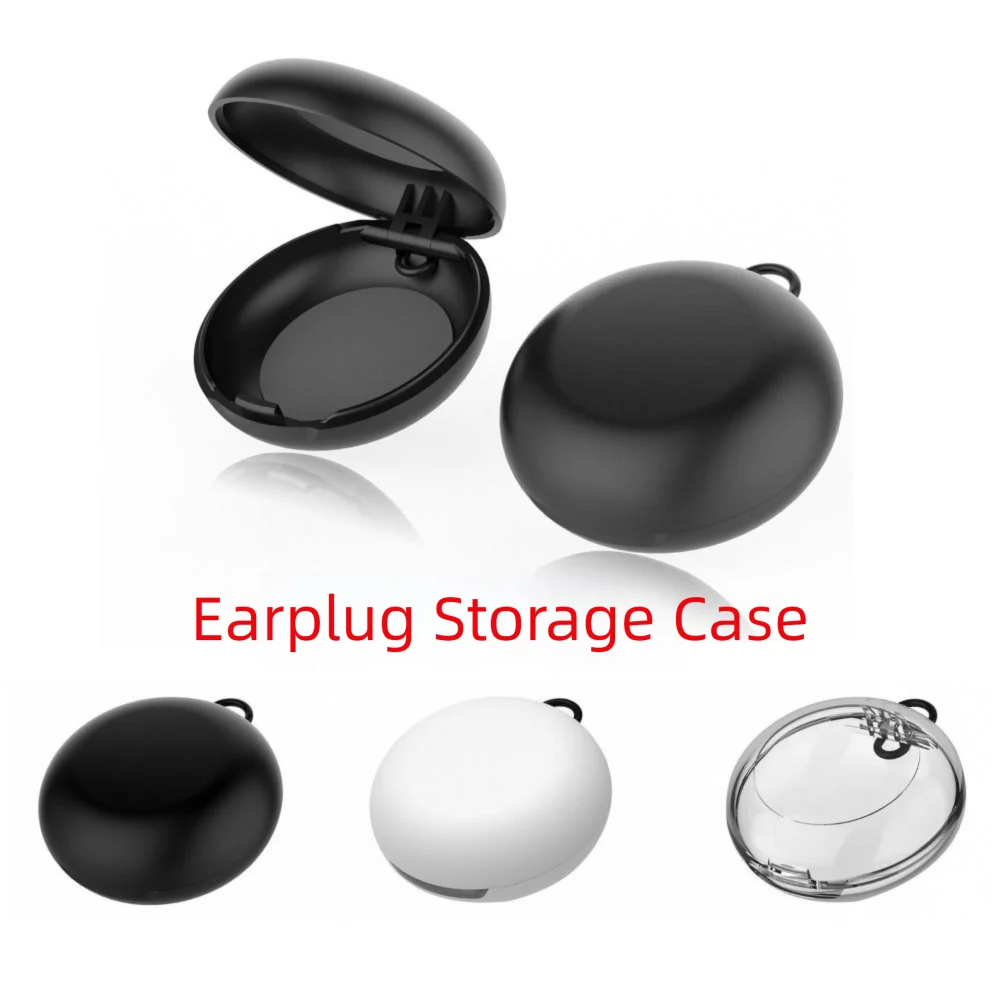 Portable Plastic Soundproof Earplug Box Round Shape Mini Mini Earplug Case Earplug Storage Box Home Storage